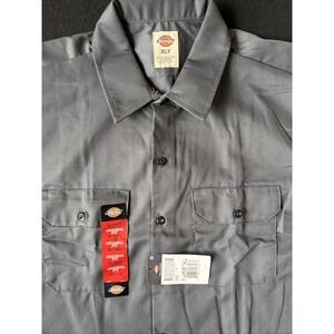 Dickies Short Sleeve Dark Grey NWT Work Shirt XL Tall‎ Original Fit
